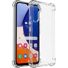 Case 4U Samsung Galaxy A14 Kılıf Köşe Korumalı Darbe Emici Anti Shock Arka Kapak Şeffaf