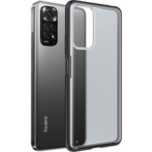 Case 4U Xiaomi Redmi Note 11 / 11S Kılıf Darbe Koruyucu Arkası Buzlu Silikon Volks Arka Kapak Siyah