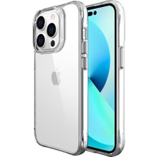 Case 4U Apple iPhone 14 Pro Kılıf Kamera Çıkıntılı Şeffaf Ultra Ince Airbag Tasarımlı Okka Kapak