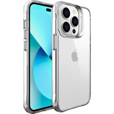 Case 4U Apple iPhone 14 Pro Kılıf Kamera Çıkıntılı Şeffaf Ultra Ince Airbag Tasarımlı Okka Kapak