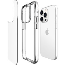 Case 4U Apple iPhone 14 Pro Kılıf Kamera Çıkıntılı Şeffaf Ultra Ince Airbag Tasarımlı Okka Kapak