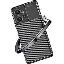 Case 4U Xiaomi Redmi Note 12 4g Kılıf Rugged Armor Karbon Desenli Lüx Negro Silikon Arka Kapak Siyah