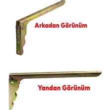 Badem10 Katlanır Raf Altı Ayağı Metal Ayakları 18 X 10 Cm (2 Adet)