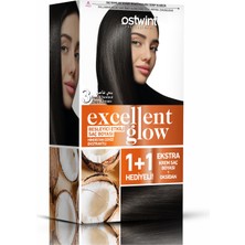 Ostwint Excellent Glow 1+1 Hediyeli Saç Boyası Seti No.3 Koyu Kestane