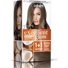 Ostwint Excellent Glow 1+1 Hediyeli Saç Boyası Seti No.7 Kumral