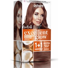 Ostwint Excellent Glow 1+1 Li Saç Boyası Seti No.6.64 Koyu Kumral Kızıl