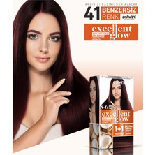 Ostwint Excellent Glow 1+1 Li Saç Boyası Seti No.5.6 Şarap Kızıl