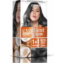 Ostwint Excellent Glow 1+1 Li Saç Boyası Seti No.7.1 Küllü Kumral