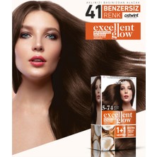 Ostwint Excellent Glow 1+1 Li Saç Boyası Seti No.5.74 Tarçın