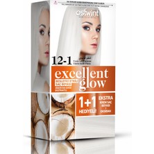 Ostwint Excellent Glow 1+1 Li Saç Boyası Seti No.12.1 Extra Küllü Platin