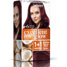 Ostwint Excellent Glow 1+1 Li Saç Boyası Seti No.6.6 Vişne Kızılı