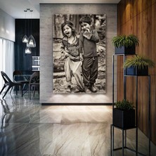 SML Tablo Gülümseyen Kardeşler Mutluluğun Fotoğrafı Kanvas Tablo