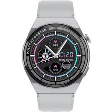 Prepare 3gt Max Smrt Watch 1.45 Inç P Design Siri Nfc Bluetooth Gümüş Gri Akıllı Saat 3x Kordon