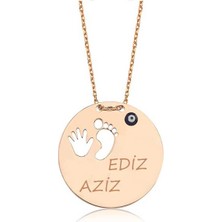 Gümüşcüm Bebek El - Ayak Izi Gümüş Kolye