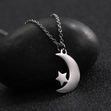 Gümüşcüm Ay Yıldız Tasarım Gümüş Kolye