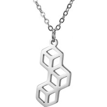 Gümüşcüm Geometrik Küpler Gümüş Kolye