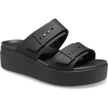 Crocs Brooklyn Buckle Lowwdg Kadın Siyah Terlik 207431_001