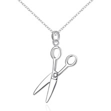 Gümüşcüm Makas Gümüş Kolye