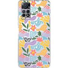 Printify Xiaomi Redmi Note 11 Pro 5g ile Uyumlu 1mm Kapak Memphis Desen Tasarımlı Şeffaf Silikon Kılıf