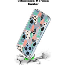 Printify Xiaomi Poco X3 Nfc ile Uyumlu 1mm Kapak Memphis Desen Tasarımlı Şeffaf Silikon Kılıf