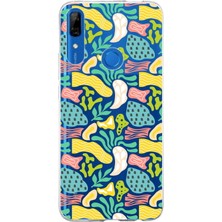 Printify Huawei P Smart Z ile Uyumlu 1mm Kapak Memphis Desen Tasarımlı Şeffaf Silikon Kılıf