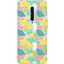 Printify Oppo Reno 2z  ile Uyumlu 1mm Kapak Memphis Desen Tasarımlı Şeffaf Silikon Kılıf