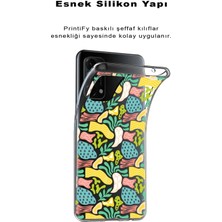 Printify Samsung Galaxy S7 ile Uyumlu 1mm Kapak Memphis Desen Tasarımlı Şeffaf Silikon Kılıf