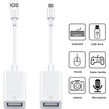 DNR Bilişim Iphone Apple Lightning To Dişi USB Otg Kablo Ios Kablo USB Dönüştürücü Adaptör