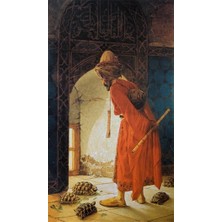 Akmer Sayılarla Elmas Boyama Hobi Seti - Osman Hamdi Bey Kaplumbağa Terbiyecisi 30 x 40 cm