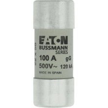 Eaton C22G100 Silindirik Sigorta 22X58, Gg/gl, 500V, 120KA - 100A