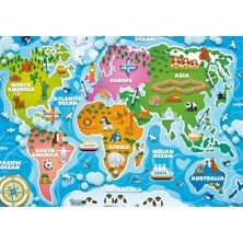 KS Games Colorful World Map 50 Parça Jumbo Boy Puzzle