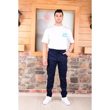 Black Steel Bel ve Paça Lastikli Yanları Kargo Cep Fermuarlı  Erkek PANTOLON-4444