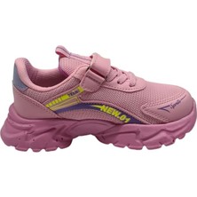 Çırtlı & bağcıklı Ortapedik  & Anatomik Sağlam Kaymaz Tabanlı Nefes Alan Kız Çocuk Spor Ayakkabısı