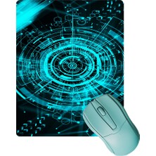 Sonic Touch Fütüristik Yeşil Kaydırmaz Gaming Oyuncu Masaüstü Dikişsiz Mouse Pad/ped (Mouse Altlığı) 17X21CM