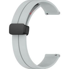 AktarMobile Amazfit Bip U / Bip U Pro 40 mm Silikon Kordon Magnetik D Tokalı Spor Kayış Mıknatıslı Toka