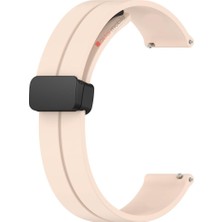 AktarMobile Amazfit Bip Lite Silikon Kordon Magnetik D Tokalı Spor Kayış Mıknatıslı Toka