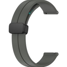 AktarMobile Amazfit Gts 2 / Gts 2e Silikon Kordon Magnetik D Tokalı Spor Kayış Mıknatıslı Toka