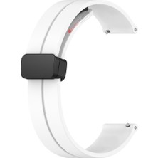 AktarMobile Amazfit Gtr / Gtr 2 / Gtr 2e 47 mm Silikon Kordon Magnetik D Tokalı Spor Kayış Mıknatıslı Toka