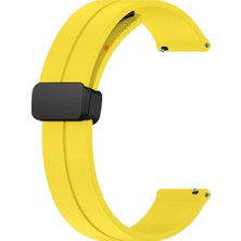 AktarMobile Huawei Watch Gt 3 Pro 46 mm Silikon Kordon Magnetik D Tokalı Spor Kayış Mıknatıslı Toka