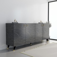 Newline Mobilya Akasya Konsol K10 Bendır Mermer Renk 160 cm