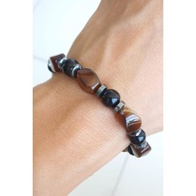 Ose Shop Oniks Akik Hematit Taşlı Tasarım El Işi Doğal Taş Bıileklik