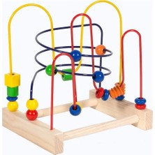 NillyToys Eğitici Ahşap Oyuncak Koordinasyon Oyunu Helezon Yay Labirent Oyunu