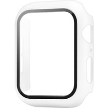 Quse Apple Watch Seri 3-2 42MM Uyumlu Ekran ve Kasa Koruyucu Beyaz