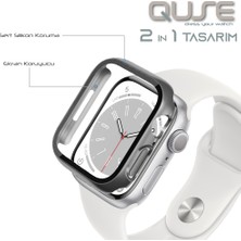 Quse Apple Watch Seri Se-6-5-4 44MM Uyumlu Ekran ve Kasa Koruyucu Uzay Grisi