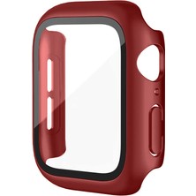 Quse Apple Watch Seri 3-2 42MM Uyumlu Ekran ve Kasa Koruyucu Vişne Çürüğü