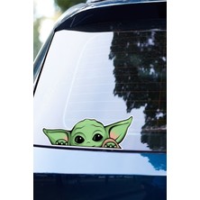 Quart Aksesuar 16 x 6 cm Yoda Sticker Araba Laptop Oto Motor Sticker