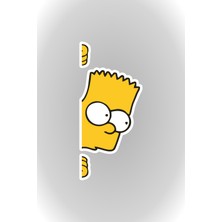 Quart Aksesuar 12X5,5 cm Bart Simpson Sticker Araba Laptop Oto Motor Sticker