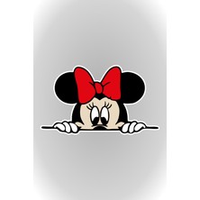 Quart Aksesuar 14 x 8 cm Minnie Mouse Sticker Araba Laptop Oto Motor Sticker