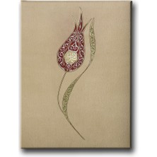 Desenlio Laleli Allah Muhammed Lafzı Dini Kanvas Tablo