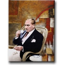 Desenlio Atatürk Portresi Kanvas Tablo